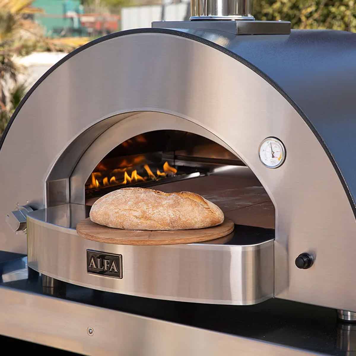 Alfa Forni Gas Pizzaofen Classico | 4 Pizze | Schiefergrau | Hybrid