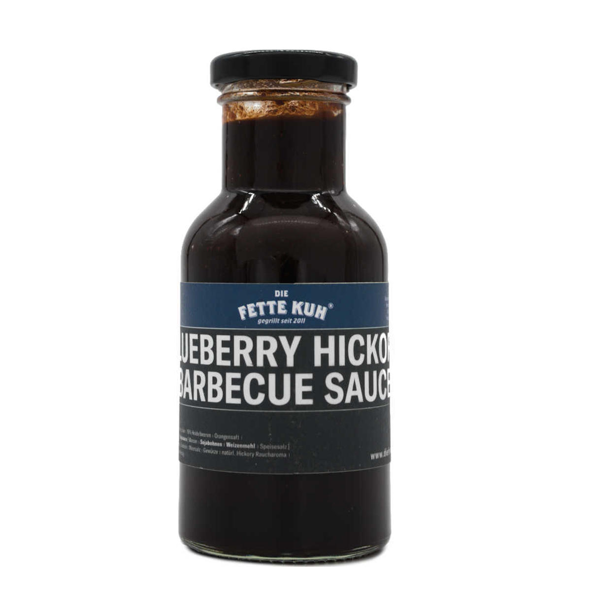 Die fette Kuh Blueberry Hickory Barbecue Sauce, 250 ml