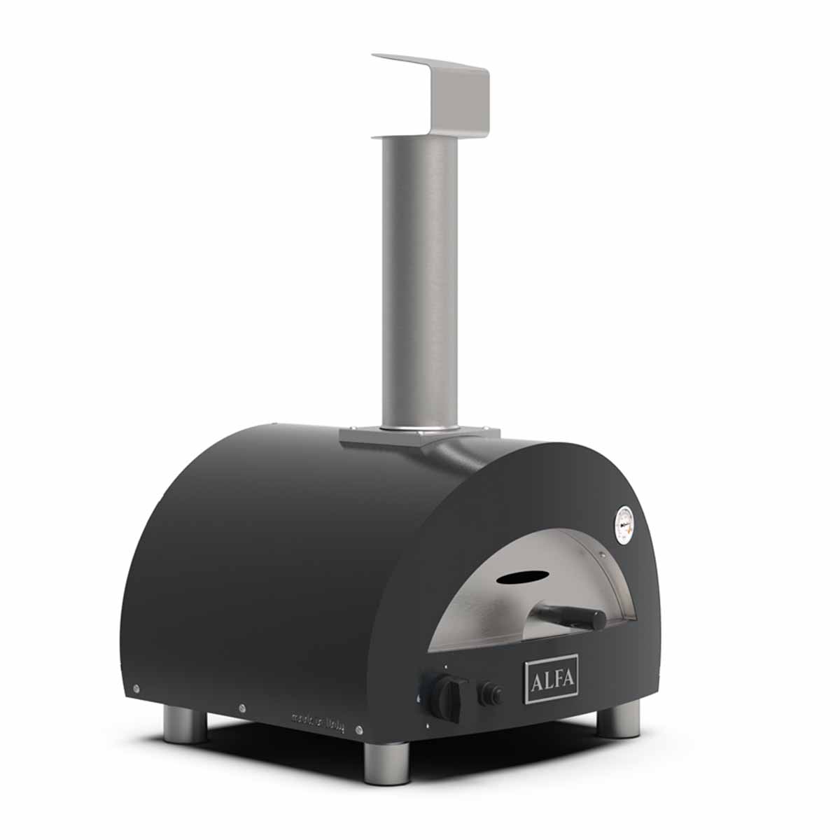 Alfa Forni Gas-Pizzaofen Moderno | Portable | Schiefergrau