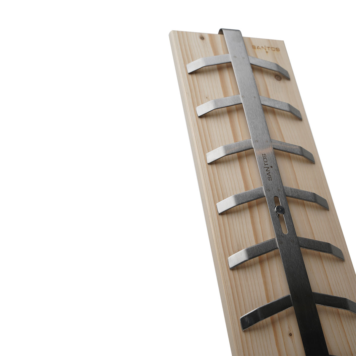 SANTOS Flammlachshalter aus Edelstahl inkl. Flammlachsbrett aus Zedernholz SANTOS Flammlachshalter aus Edelstahl inkl. Flammlachsbrett aus Zedernholz