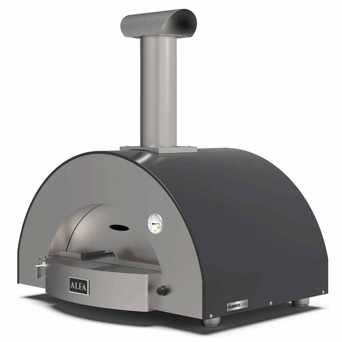 Alfa Forni Gas Pizzaofen Classico | 2 Pizze | Schiefergrau | Hybrid