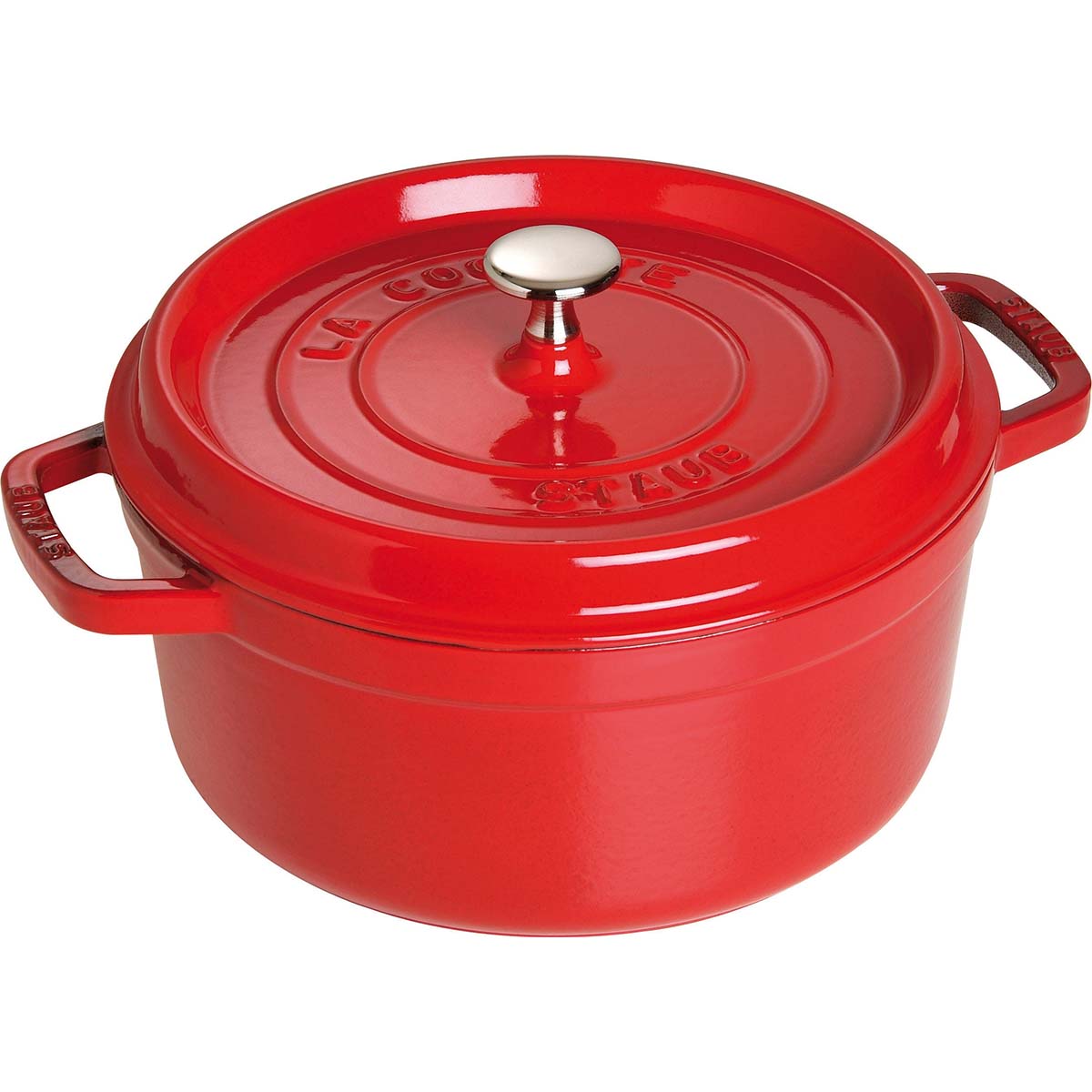 STAUB Cocotte | 24 cm | Kirschrot | rund | Gusseisen