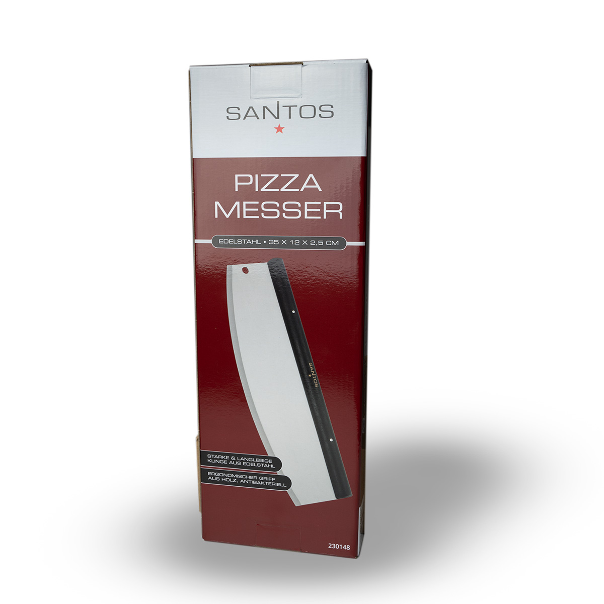 SANTOS Pizza Wiegemesser, Edelstahl, 35 cm SANTOS Pizza Wiegemesser, Edelstahl, 35 cm