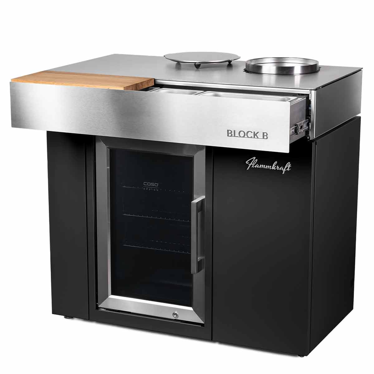 Flammkraft Block B, Flexibles Bar- und Kühlmodul, erweiterte Arbeitsfläche