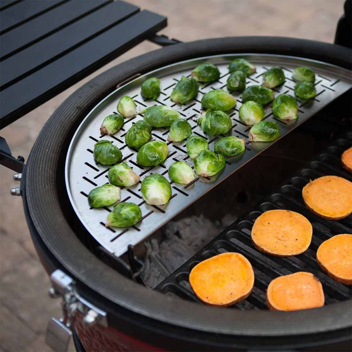 Kamado Joe Edelstahl-Auflage für Big Joe, halbrund