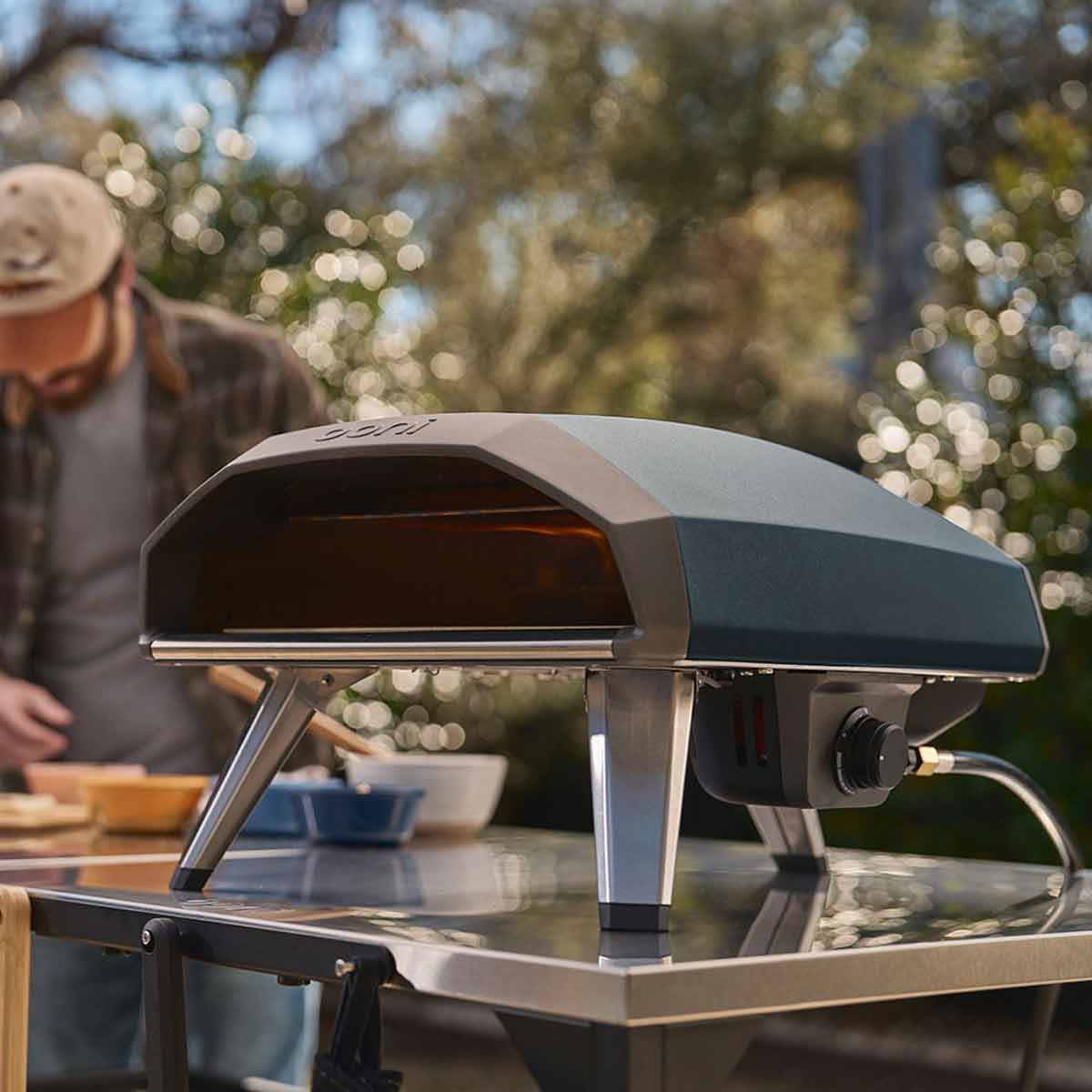 Ooni Koda 2 Gas Pizzaofen 14" Schieferblau, Seitenansicht