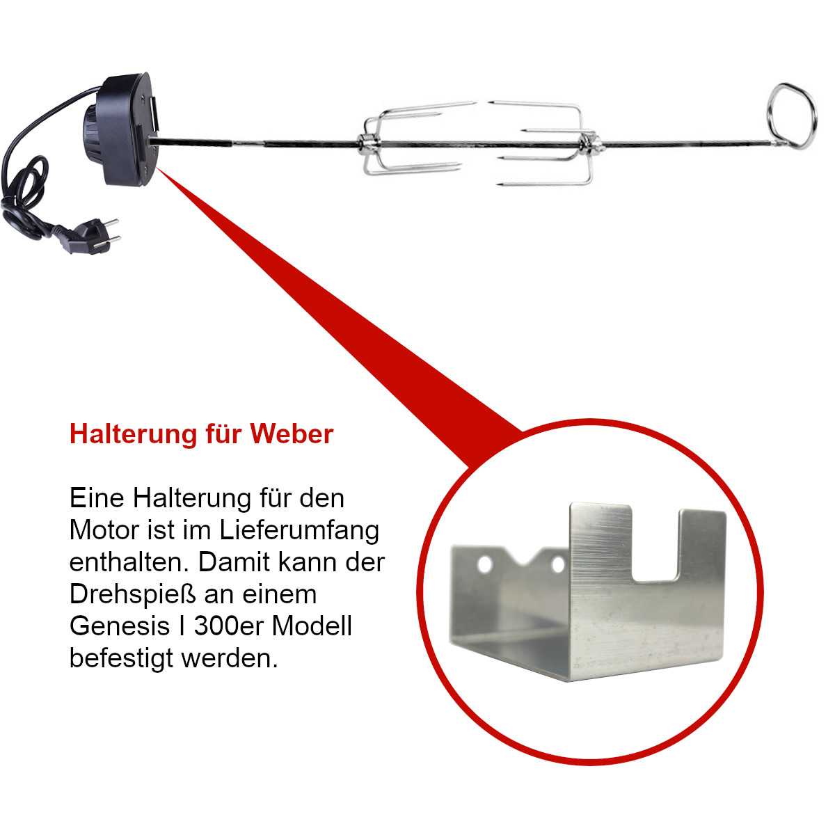 S Edelstahl Drehspieß W Genesis 