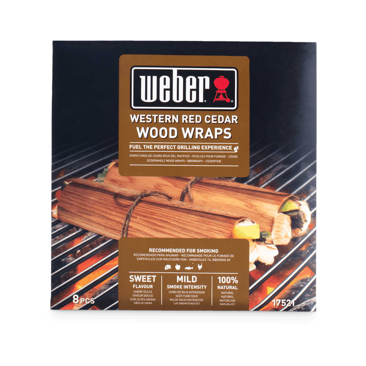 Weber Wood Wraps Zedernholz, 8 Stück