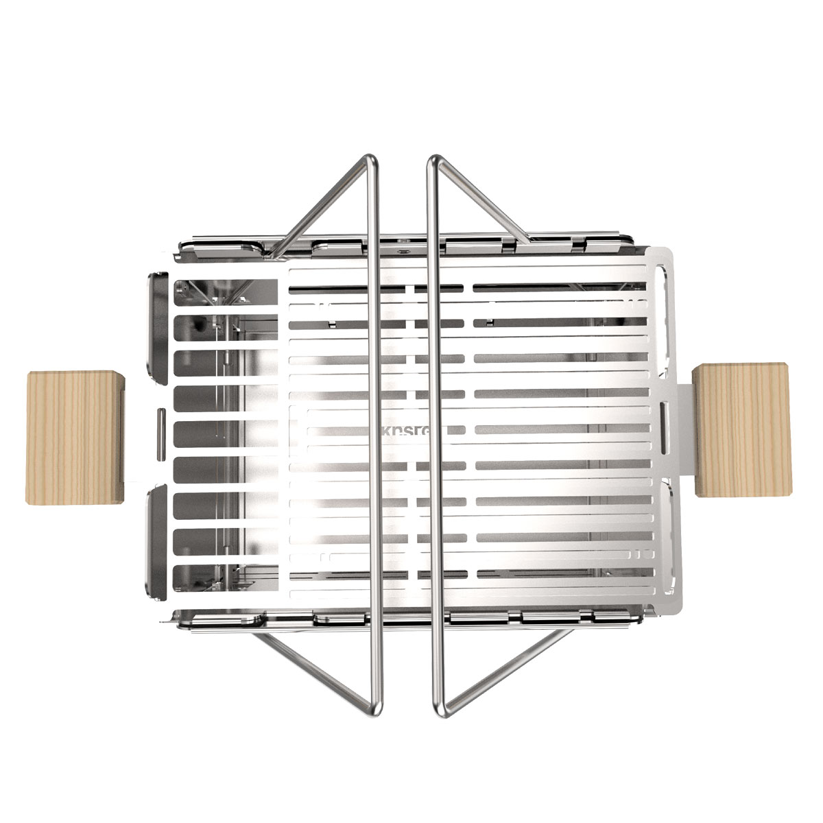 Knister Grill Premium – tragbarer Holzkohlegrill aus Edelstahl Knister Grill Premium – tragbarer Holzkohlegrill aus Edelstahl