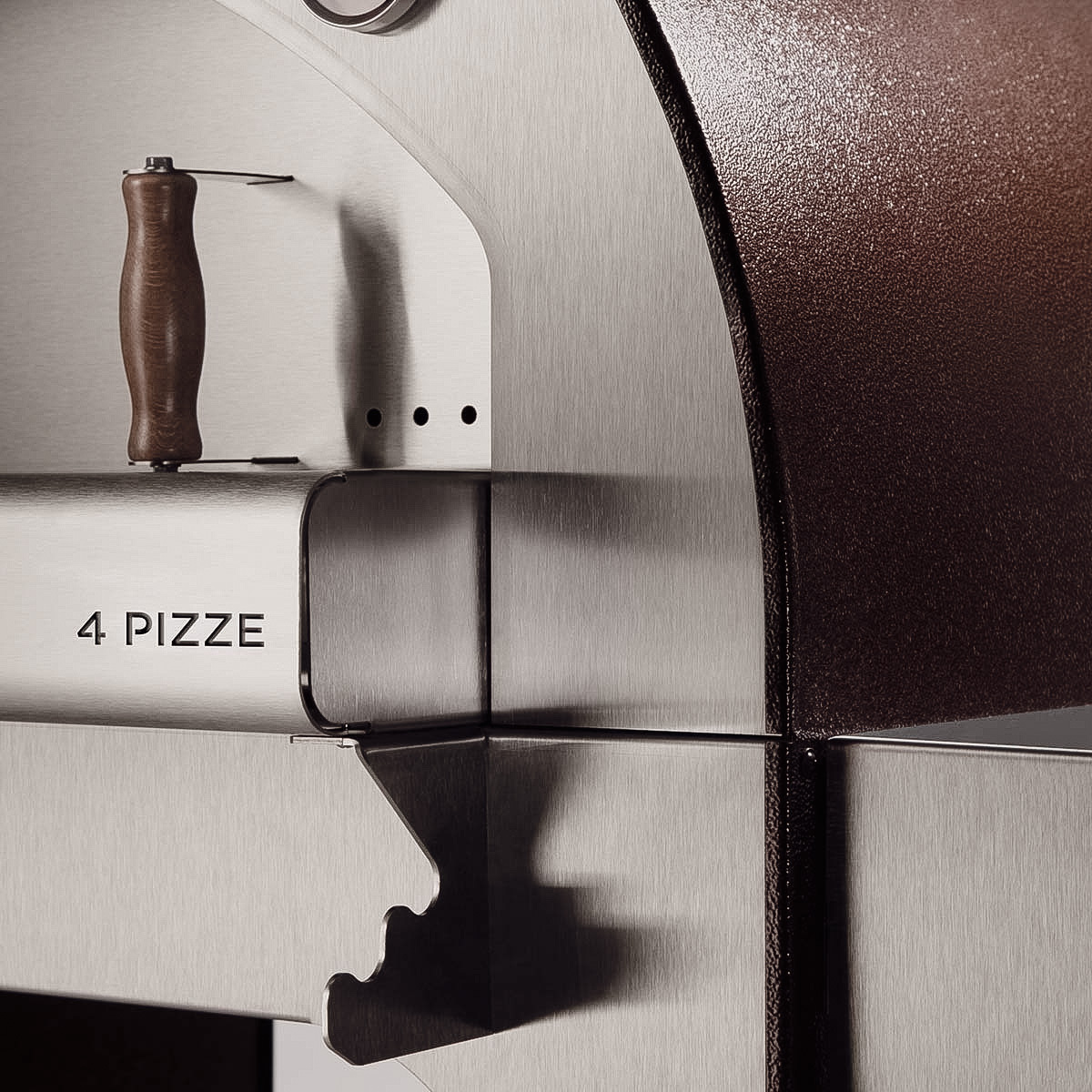 Alfa Pizzaofen 4 Pizze ohne Stand, Holz, Kupfer