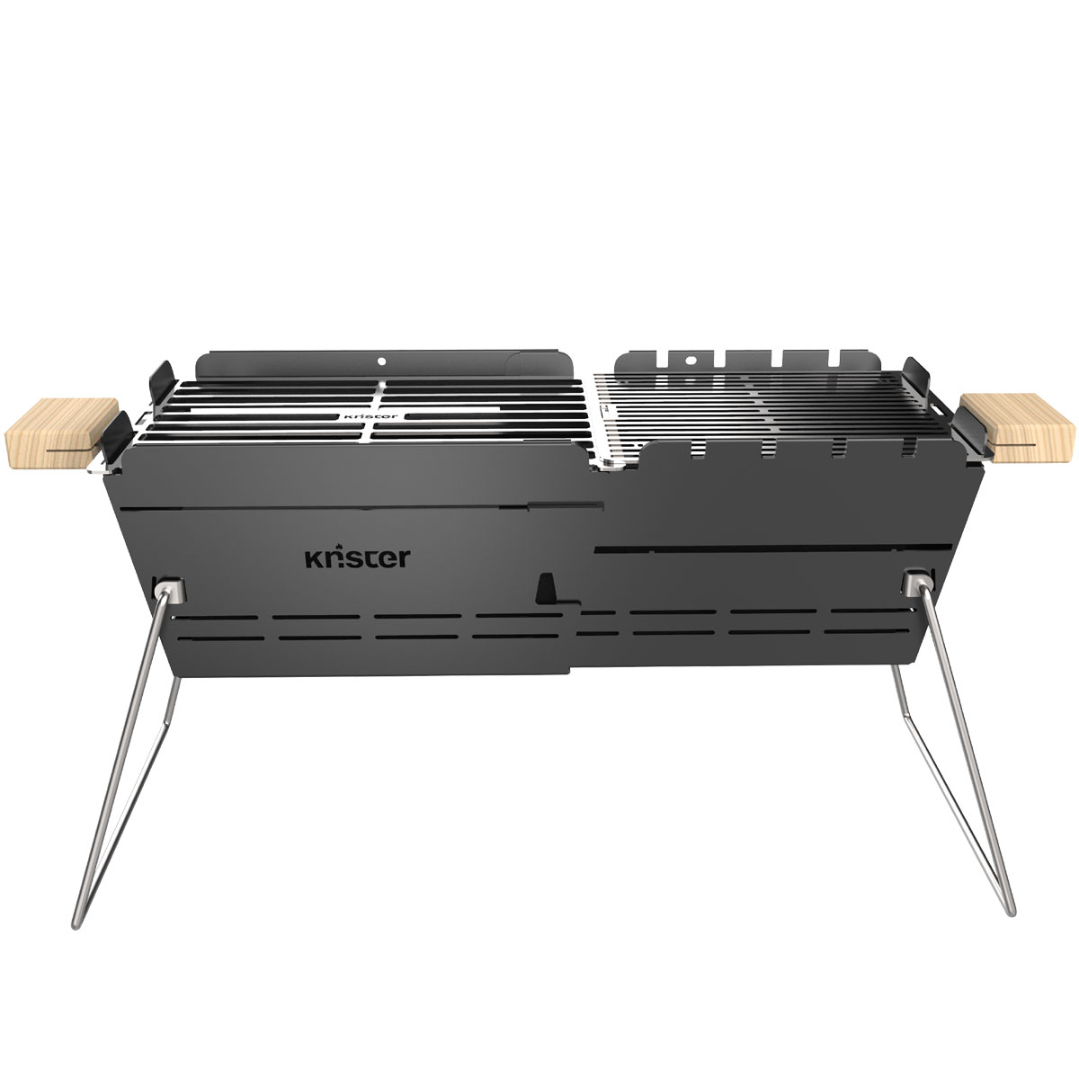 Knister Grill Original – tragbarer Holzkohlegrill