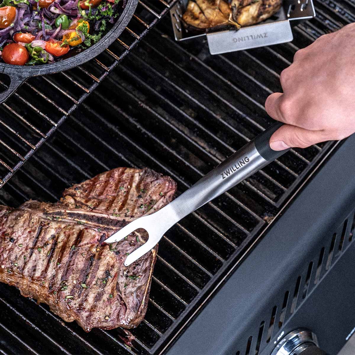 ZWILLING BBQ+ Grillgabel, 41 cm, Edelstahl