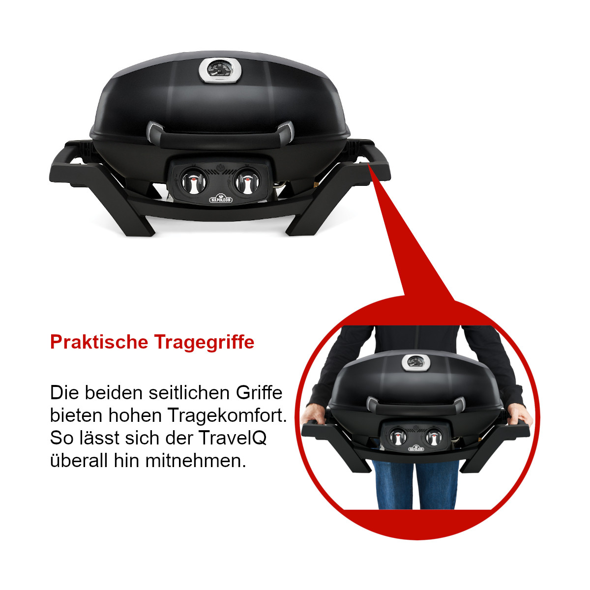 Napoleon TravelQ PRO285 Gasgrill, Schwarz