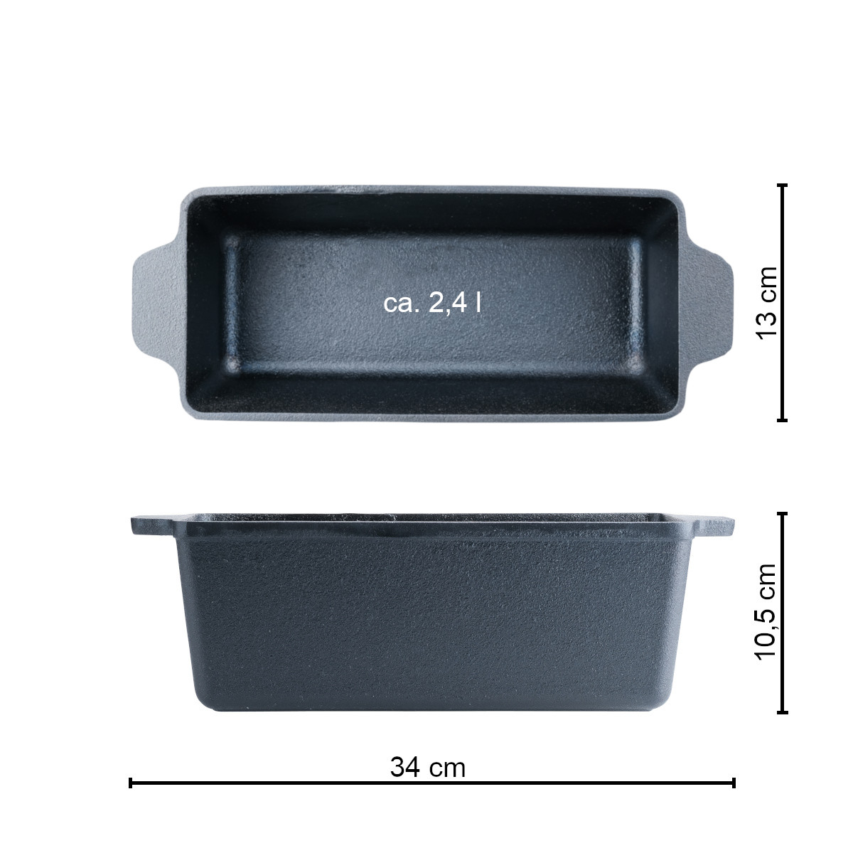 SANTOS Kastenform K4 mit Deckel, aus Gusseisen