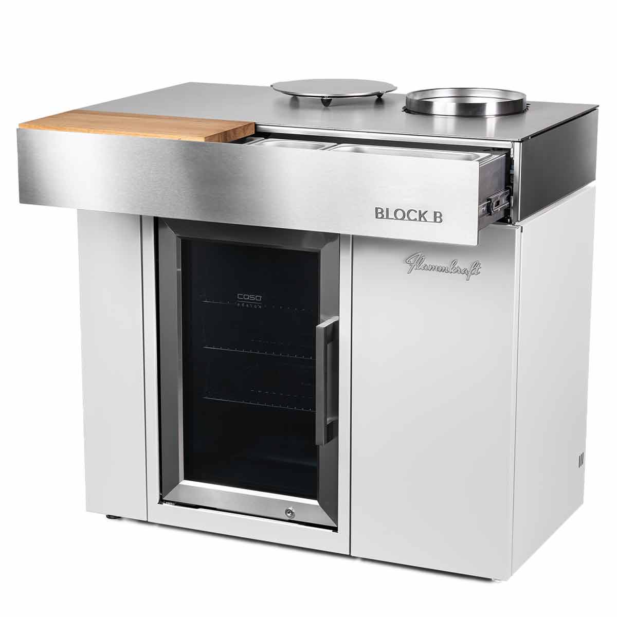 Flammkraft Block B, Flexibles Bar- und Kühlmodul, erweiterte Arbeitsfläche