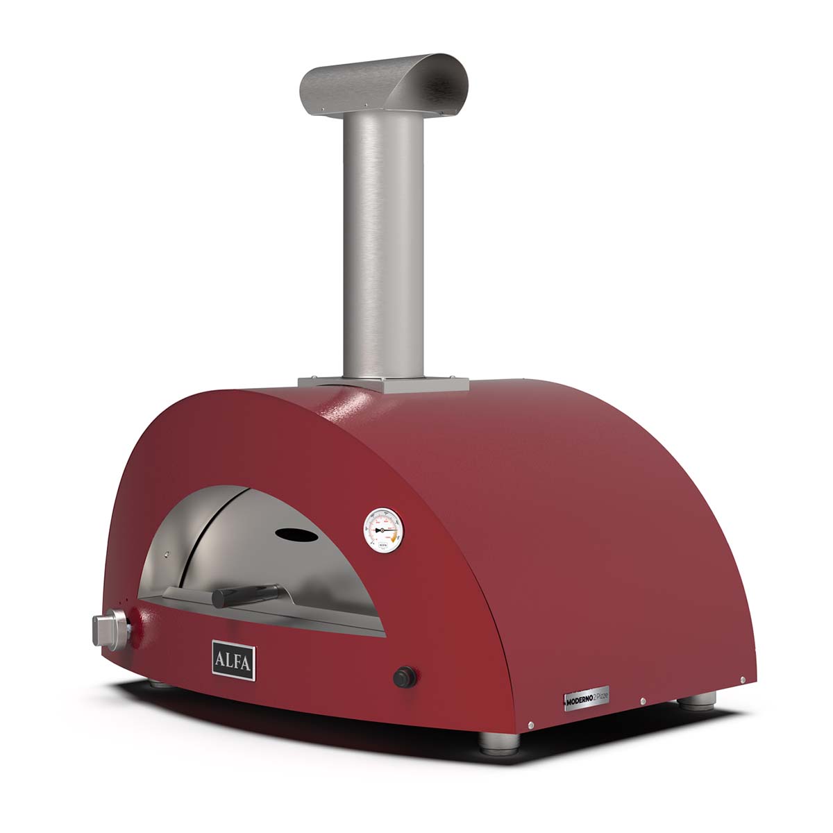 Alfa Forni Hybrid Pizzaofen Moderno 2 PIZZE, Antik Rot