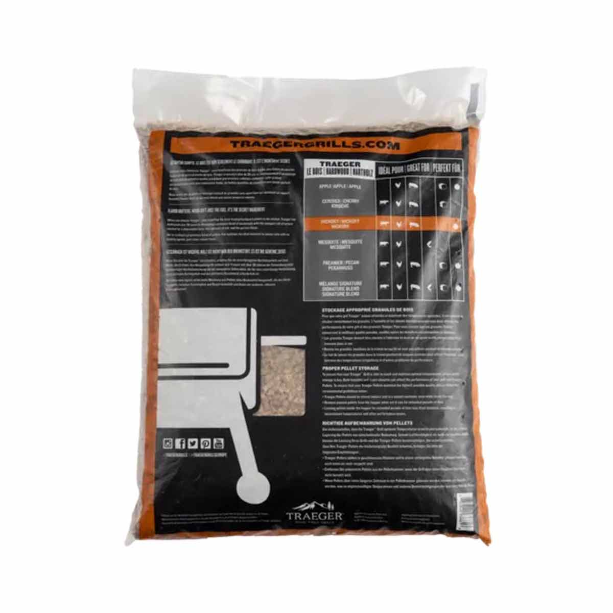 Traeger Hartholz Pellets Hickory | 9 kg | FSC