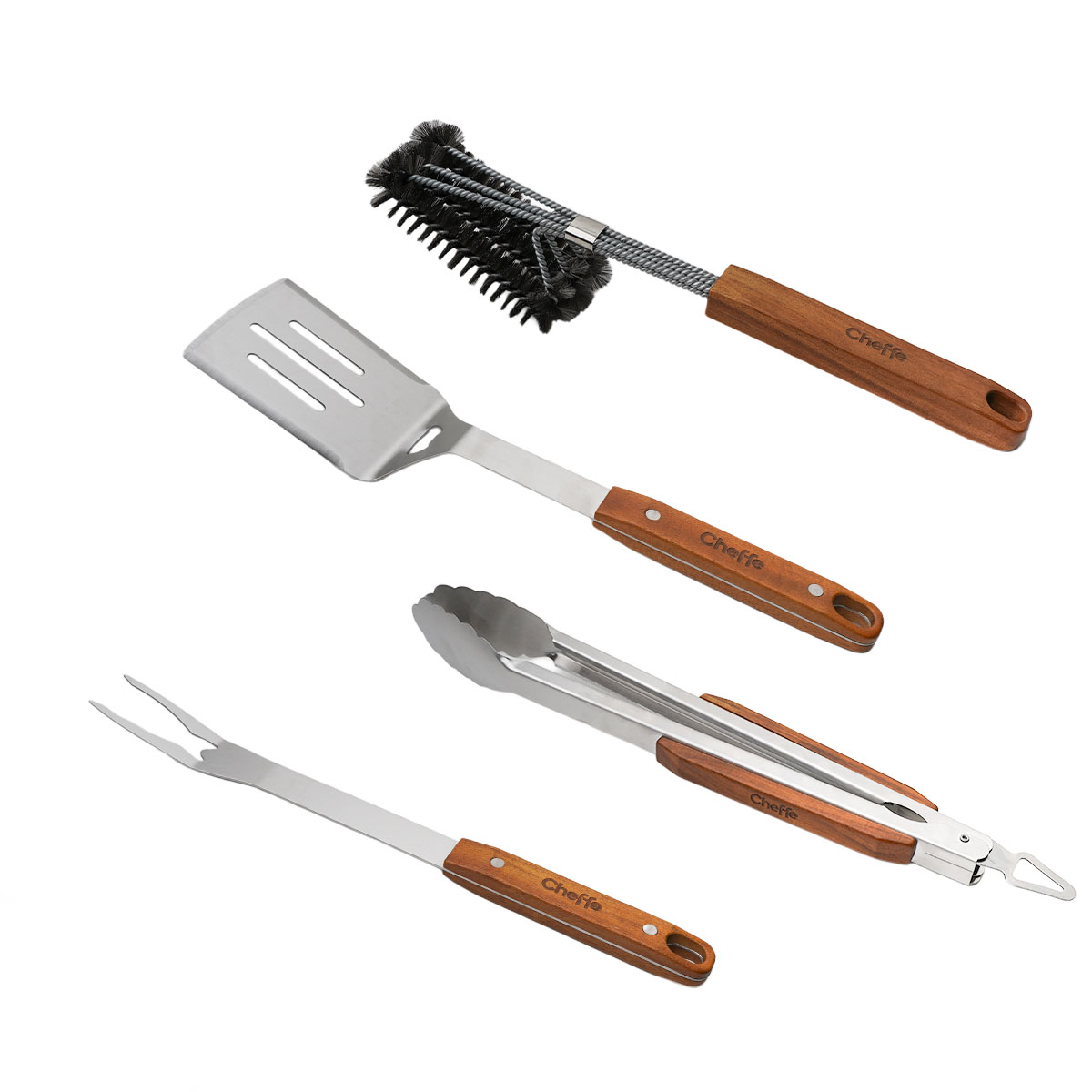 Cheffe Grill Zubehör-Set Akazienholz