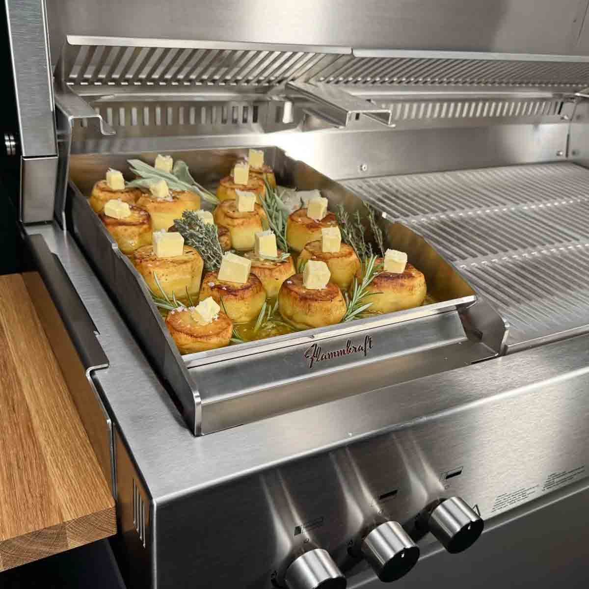 Flammkraft Edelstahl Plancha für Block D Gen. 5