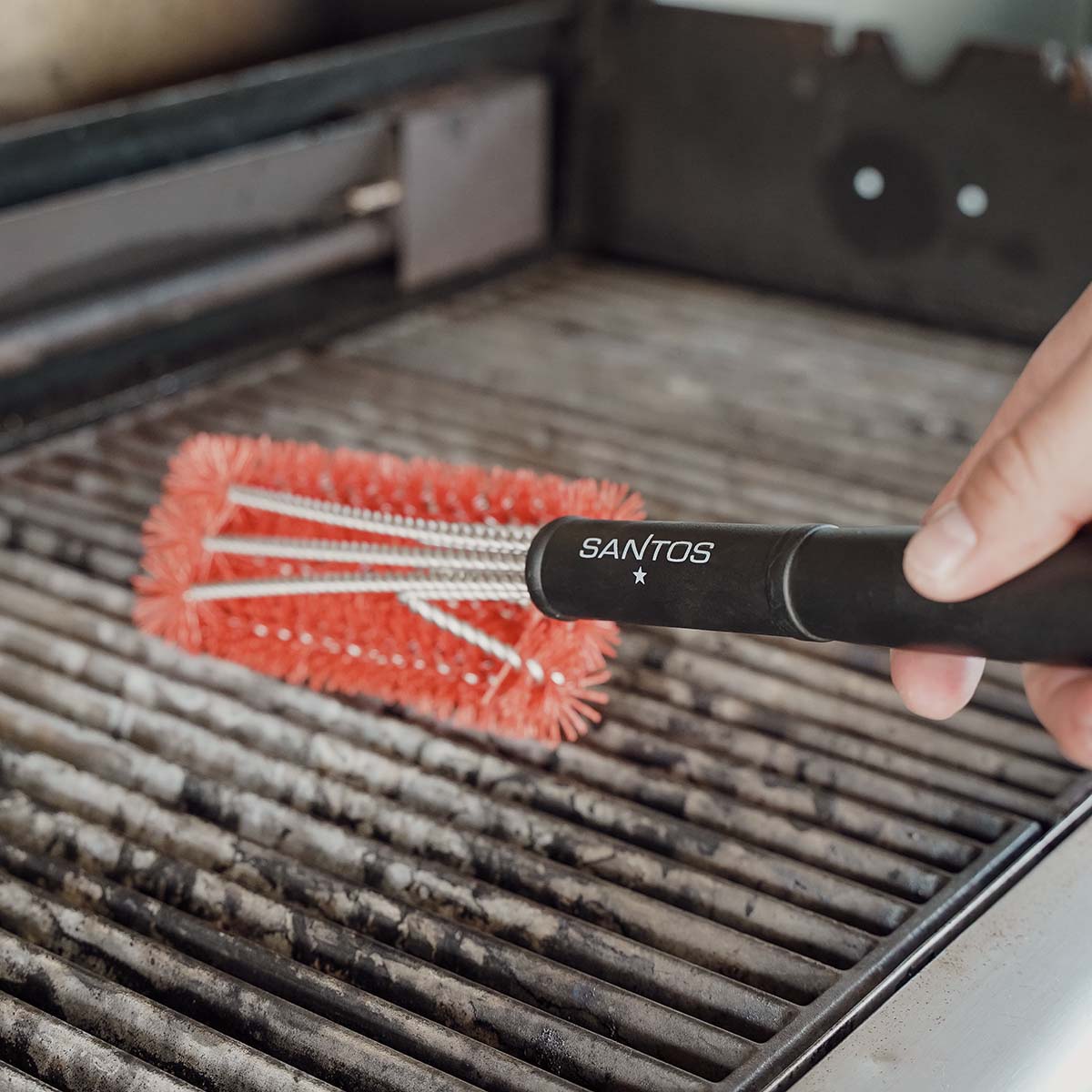 SANTOS Gasgrill 3-Kopf Grillbürste Nylon 44,5 cm SANTOS Gasgrill 3-Kopf Grillbürste Nylon 44,5 cm