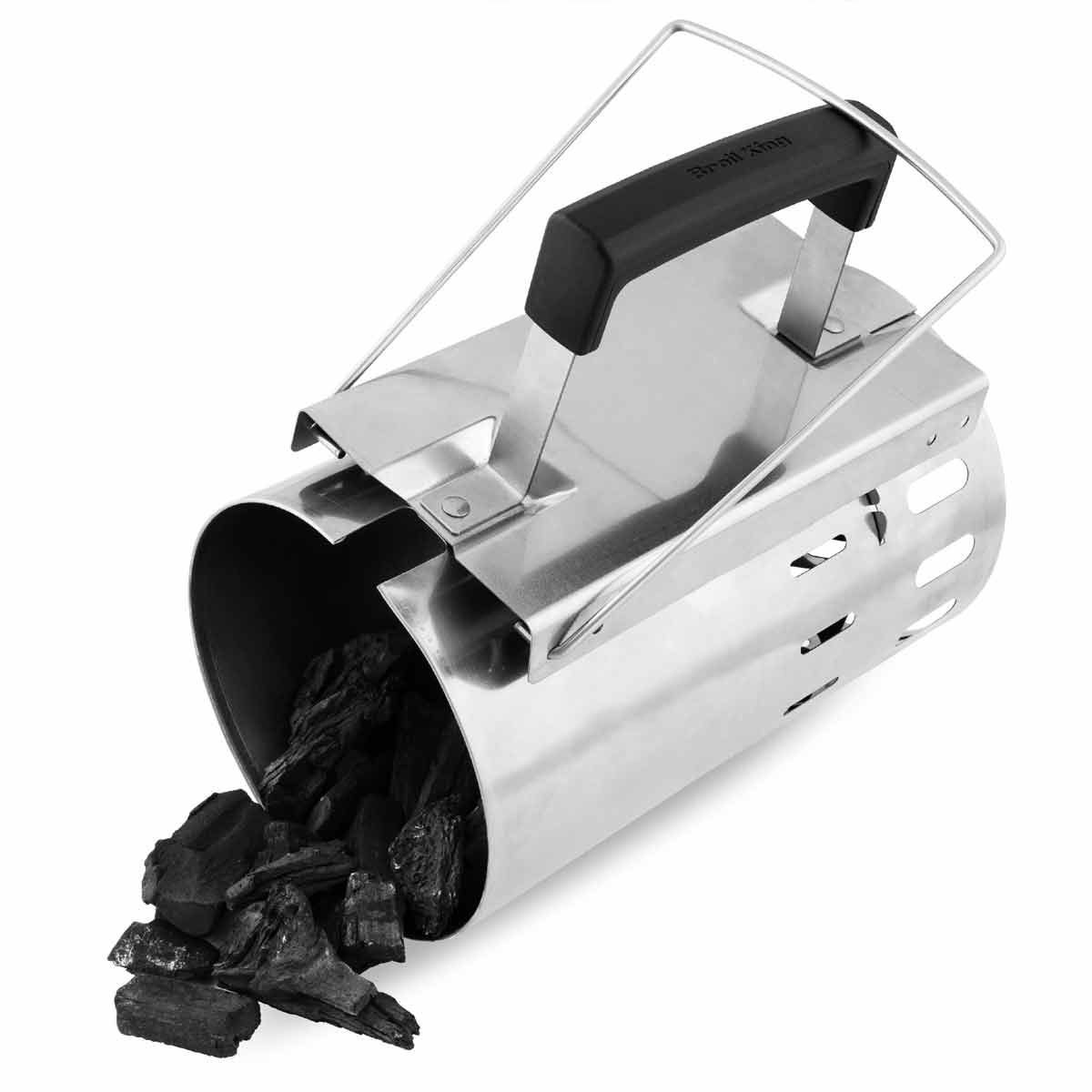 Broil King Anzündkamin | Edelstahl Broil King Anzündkamin mit Holzkohle