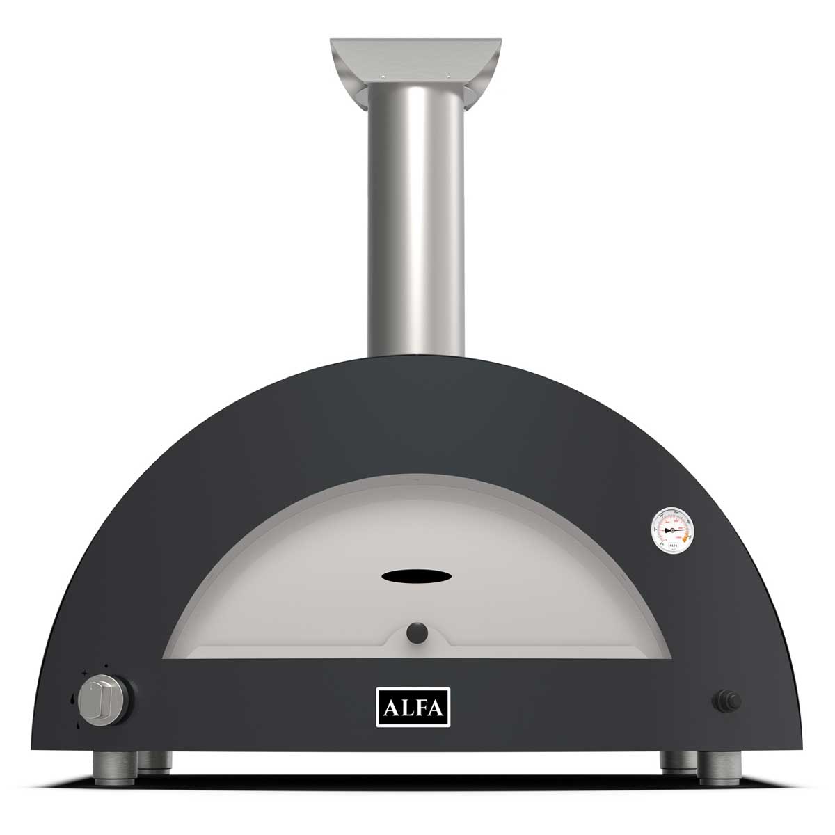 Alfa Forni Gas Pizzaofen Moderno | 3 Pizze | Schiefergrau | Hybrid