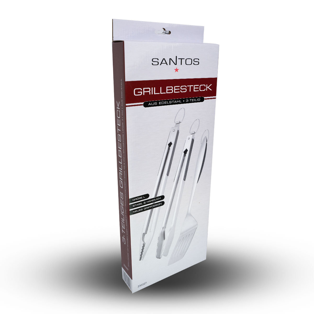 SANTOS Premium Grillbesteck, 3-teilig