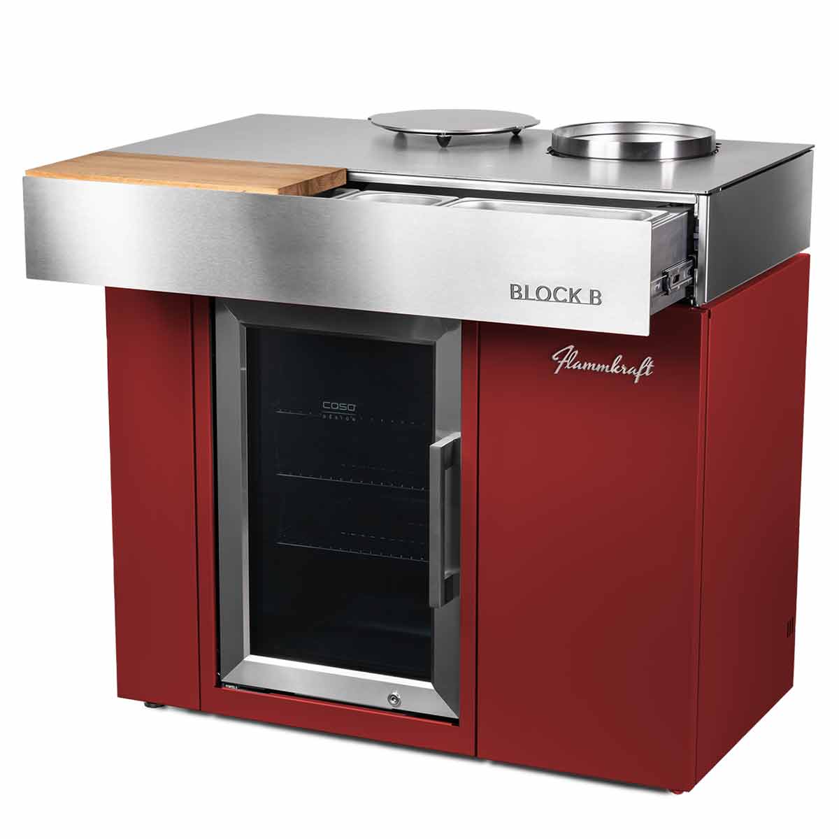 Flammkraft Block B, Flexibles Bar- und Kühlmodul, erweiterte Arbeitsfläche