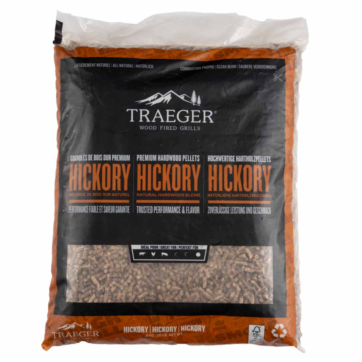 Traeger Hartholz Pellets Hickory | 9 kg | FSC