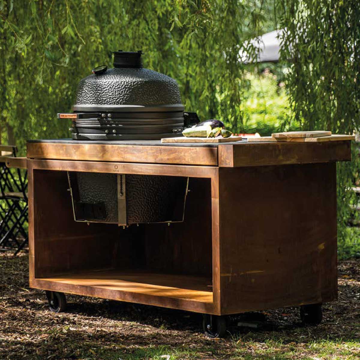 OFYR Kamado Table Corten 150 PRO+ Corten Keramik Dunkelgrau OFYR Kamado Table Corten 150 PRO+ Corten Keramik Dunkelgrau