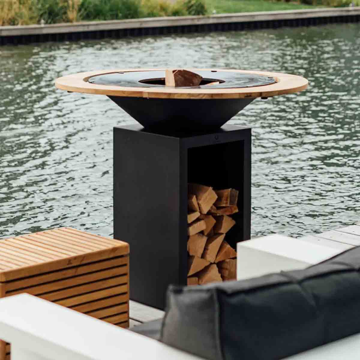 OFYR Feuerplatte Classic+ Storage 85, Black