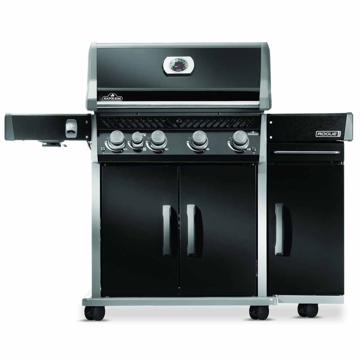Napoleon Rogue Pro Seitenschrank, schwarz glänzend, rechts am Grill montiert